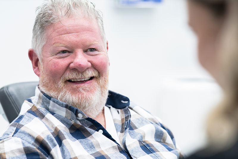 patient calming down after I.V. sedation